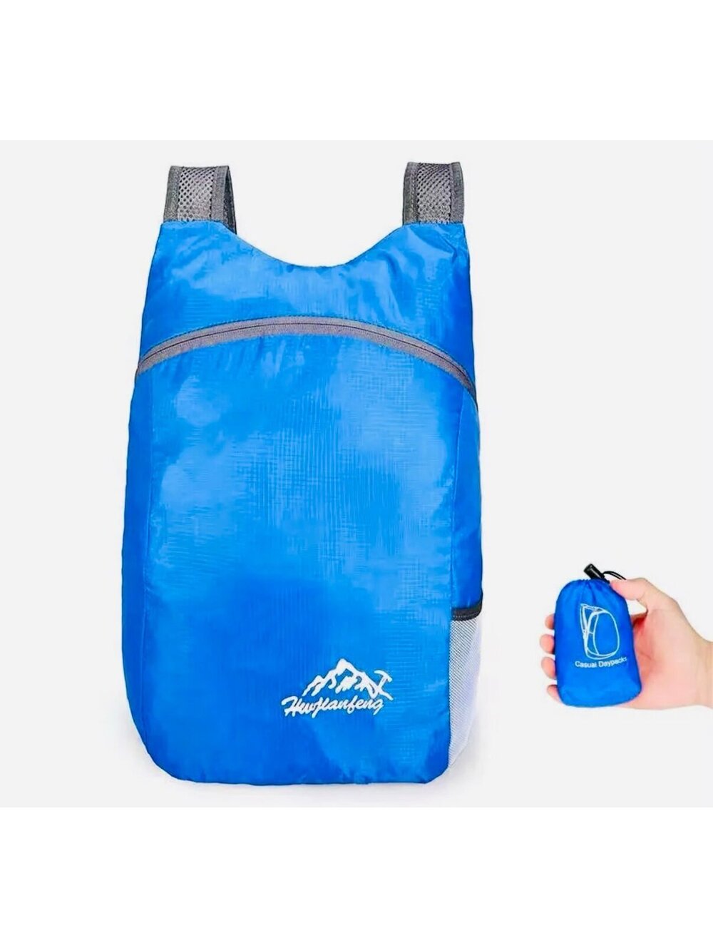 New - Large Capacity Lightweight Compact & Portable Folding Backpack -Royal Blue